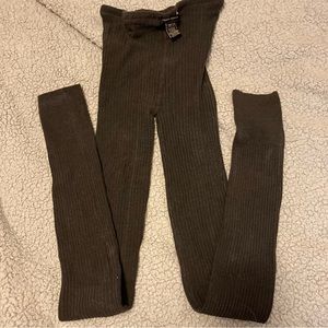 Zenana Outfitters Leggings/Footless Ribbed Tights, dark gray, one size (kids)